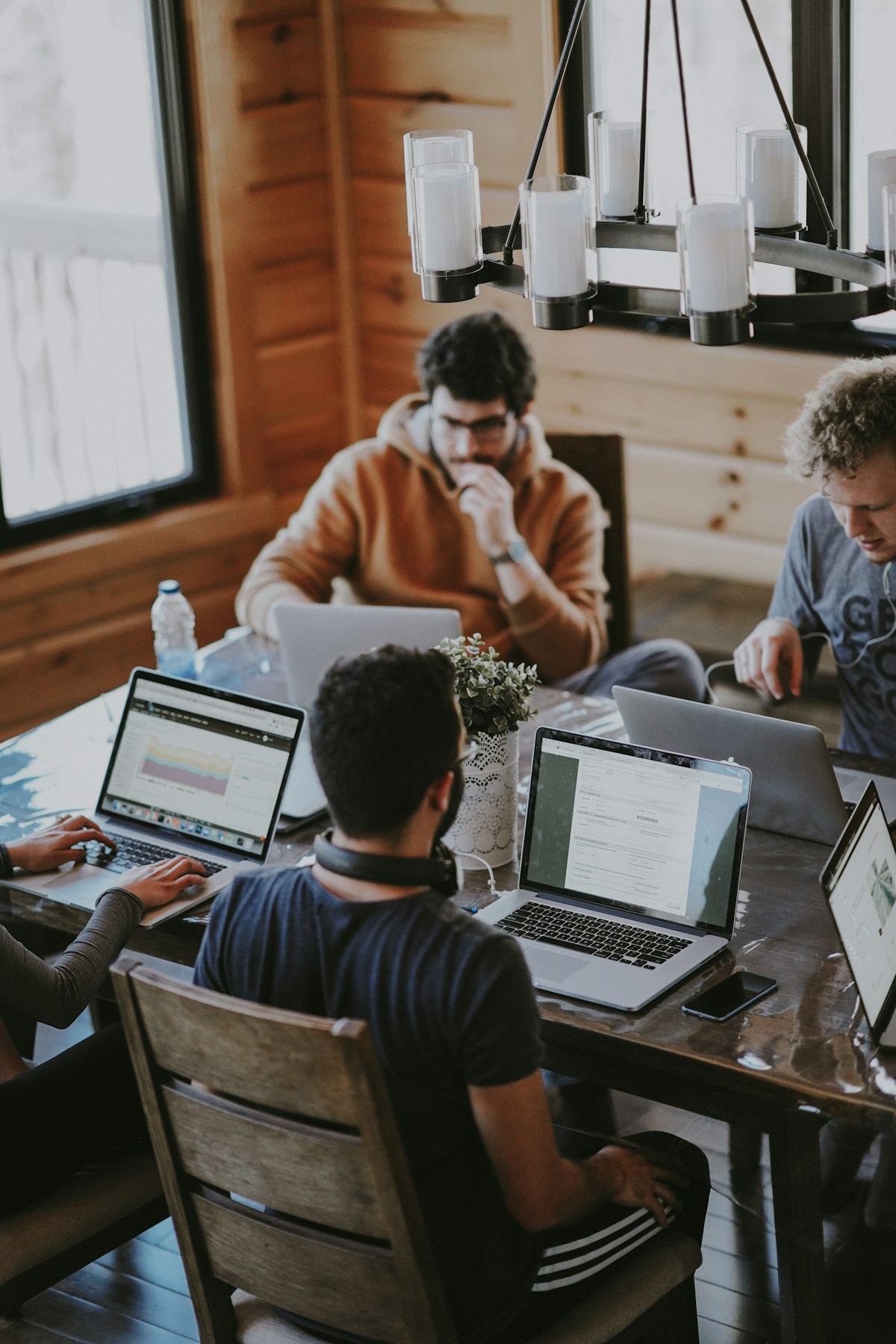 Corporate professionals collaborating